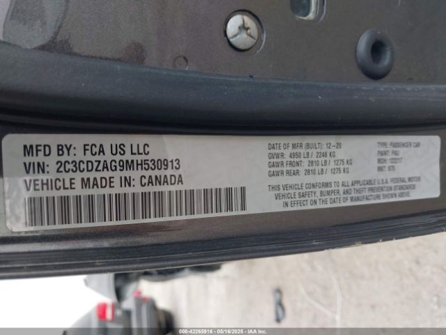 2021 DODGE CHALLENGER 2C3CDZAG9MH530913 Photo 8