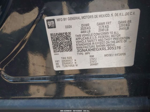 2024 CHEVROLET EQUINOX 3GNAXHEGXRL305176 Photo 8