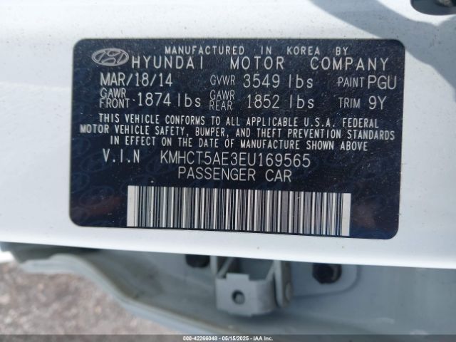 KMHCT5AE3EU169565 Hyundai ACCENT GS