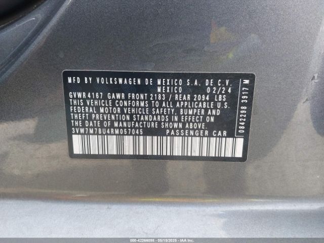 3VW7M7BU4RM057045 Volkswagen Jetta 1.5t Se