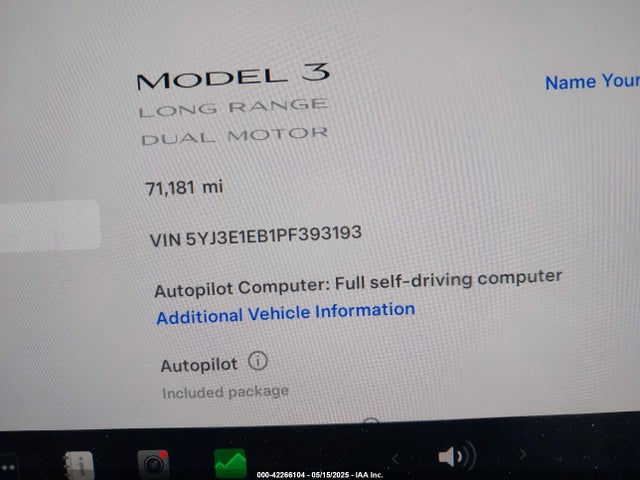 2023 TESLA MODEL 3 5YJ3E1EB1PF393193 Photo 6