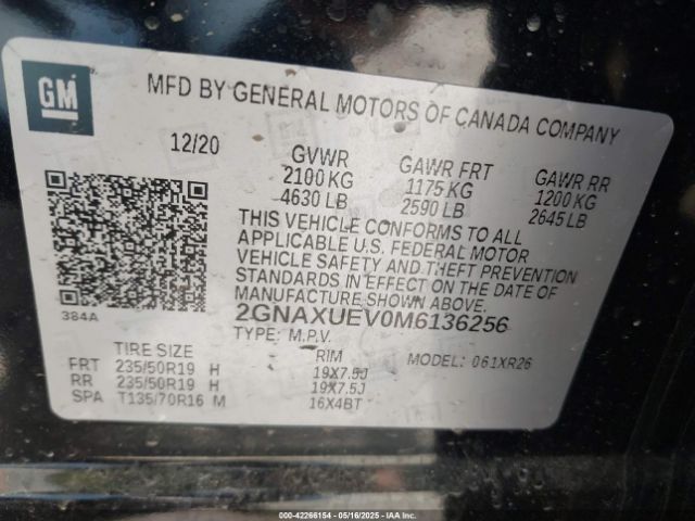2021 CHEVROLET EQUINOX 2GNAXUEV0M6136256 Photo 8