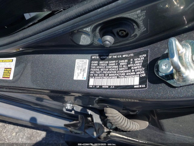 SHHFK7H62KU410632 Honda CIVIC EX