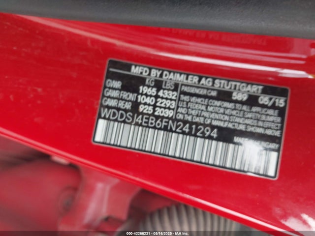 WDDSJ4EB6FN241294 Mercedes-Benz CLA 250