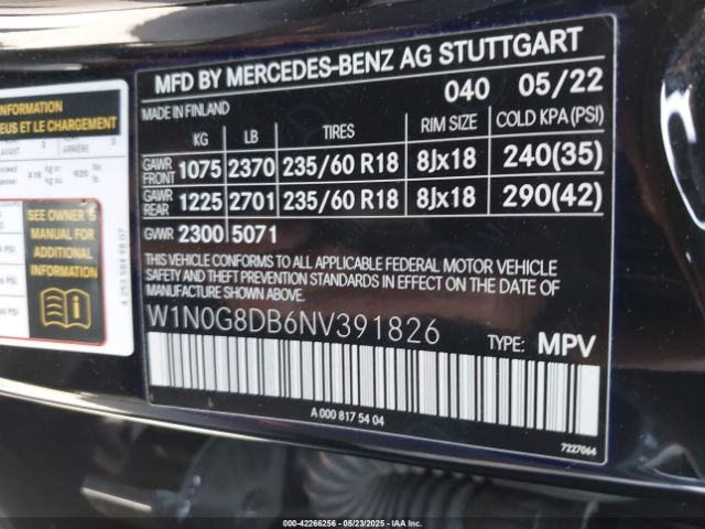 2022 MERCEDES-BENZ GLC 300 W1N0G8DB6NV391826 Photo 8