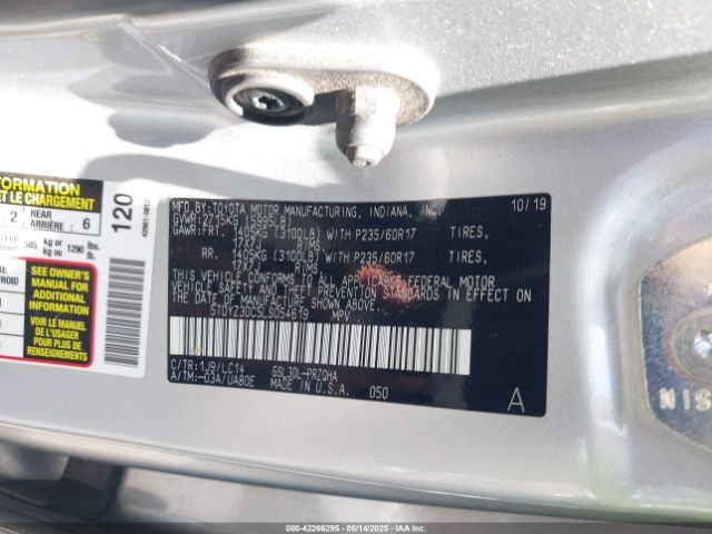 5TDYZ3DC5LS054619 Toyota SIENNA XLE