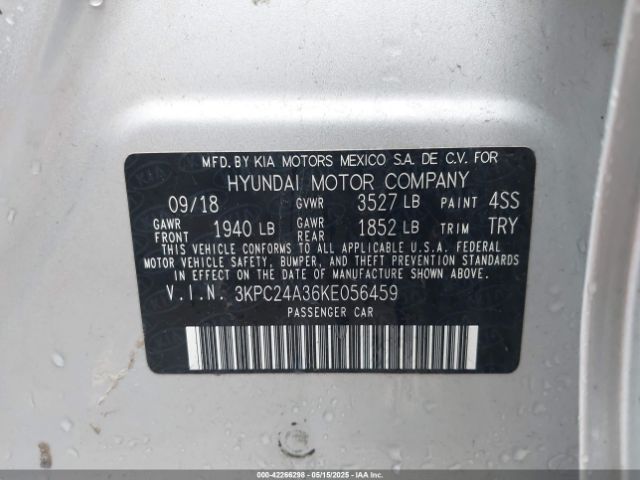3KPC24A36KE056459 Hyundai ACCENT SE