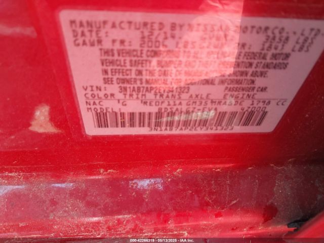 3N1AB7AP2EY341323 Nissan SENTRA SL