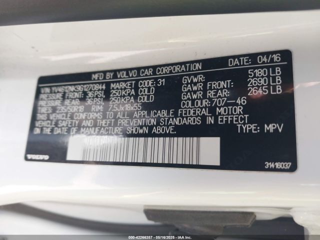 2016 VOLVO XC70 YV4612NK9G1270844 Photo 8