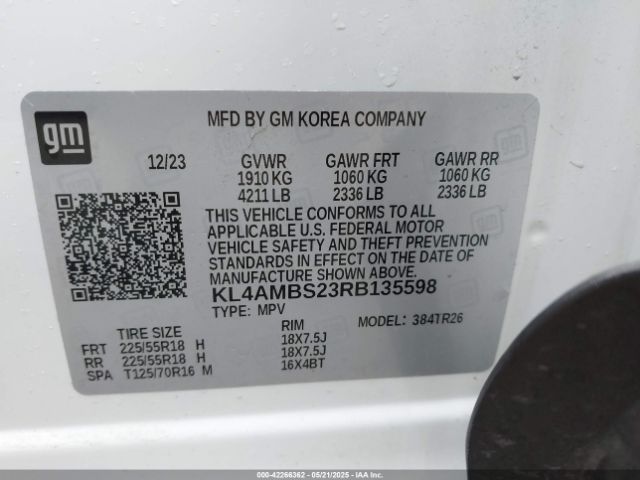 KL4AMBS23RB135598 Buick Encore Gx Preferred Fwd