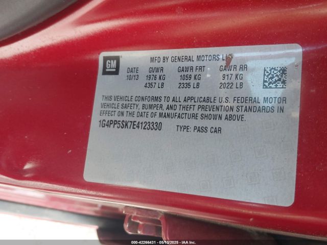 1G4PP5SK7E4123330 Buick Verano