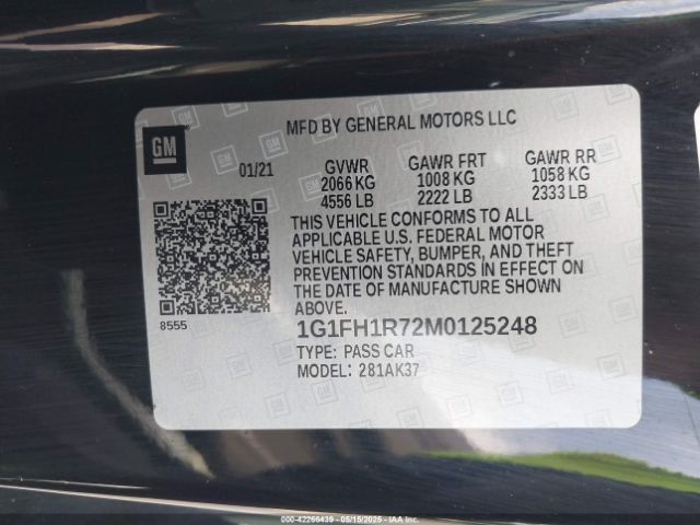 1G1FH1R72M0125248 Chevrolet Camaro Rwd  2ss