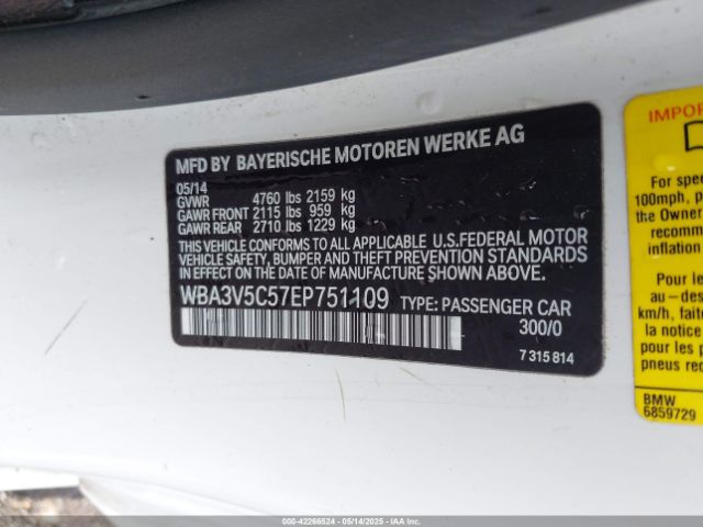 WBA3V5C57EP751109 BMW 428i