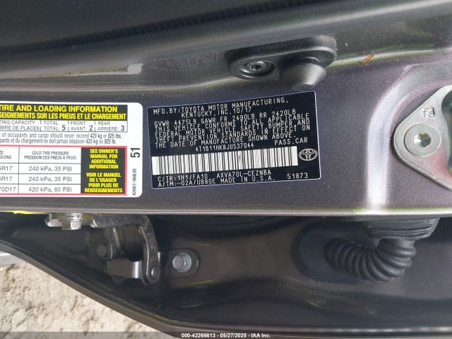 4T1B11HK8JU537044 Toyota a25a-fks