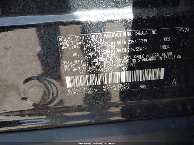 2T3J1RFV8RW462680 Toyota Rav4 Adventure