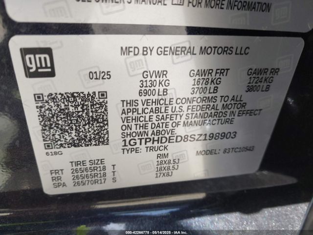 1GTPHDED8SZ198903 GMC Sierra 1500 2wd  Short Box Slt