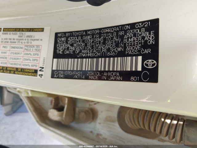 2021 TOYOTA C-HR JTNKHMBX2M1118467 Photo 8
