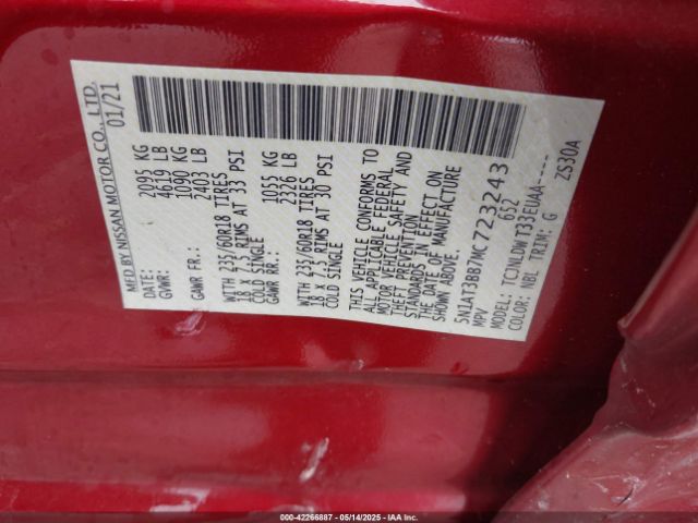 5N1AT3BB7MC723243 Nissan 2021