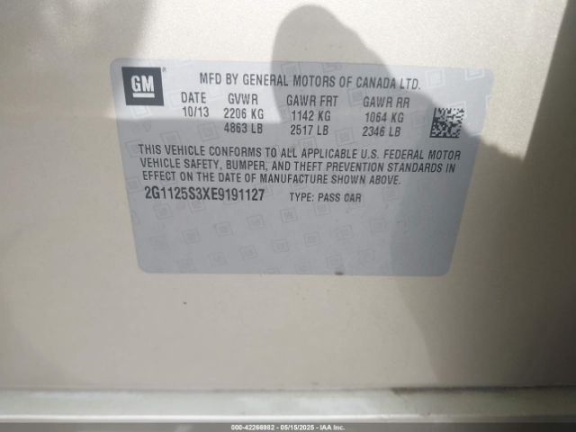 2G1125S3XE9191127 Chevrolet Impala 2lt