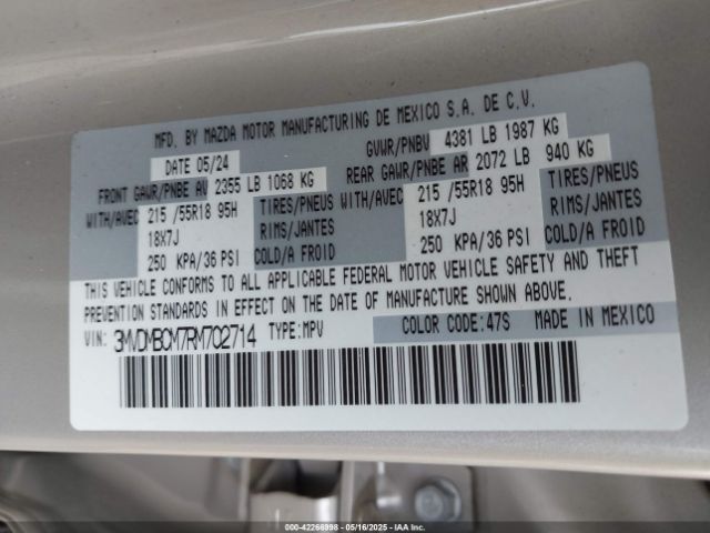 3MVDMBCM7RM702714 Mazda Cx-30 2.5 S Preferred Package