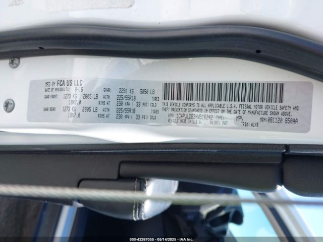 1C4PJLDB3HW516242 Jeep Cherokee Limited Fwd