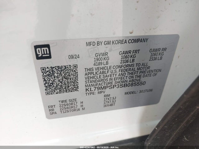 Chevrolet lbp 2025 KL79MPSP3SB085550 Image 9