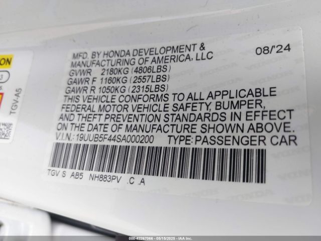 2025 ACURA TLX 19UUB5F44SA000200 Photo 8