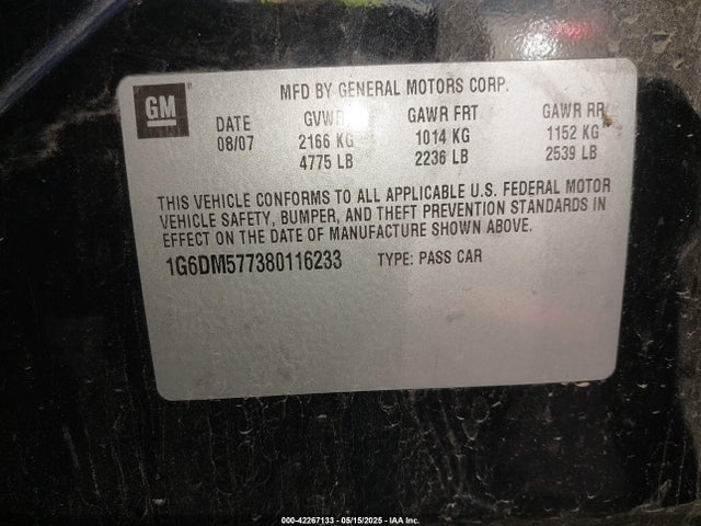 2008 CADILLAC CTS 1G6DM577380116233 Photo 8