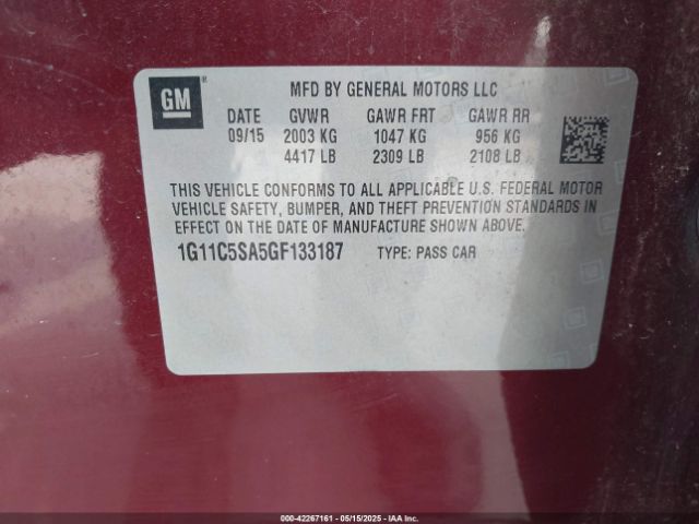 1G11C5SA5GF133187 Chevrolet Malibu Limited Lt