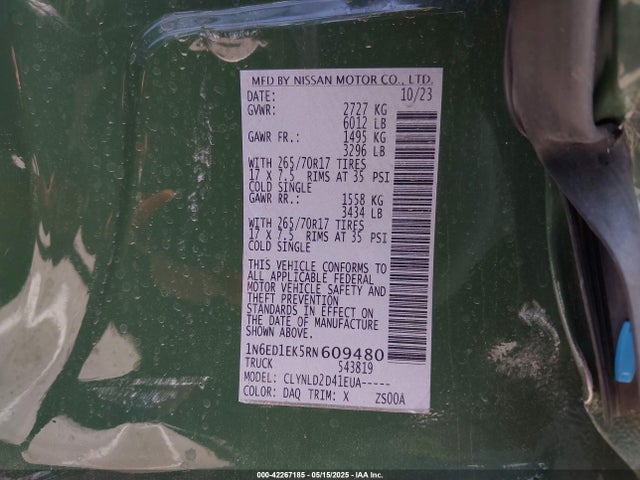 1N6ED1EK5RN609480 Nissan 2024