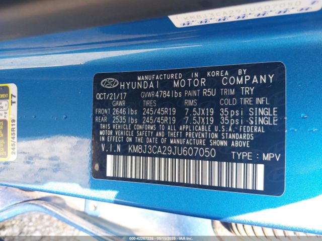 2018 HYUNDAI TUCSON KM8J3CA29JU607050 Photo 8