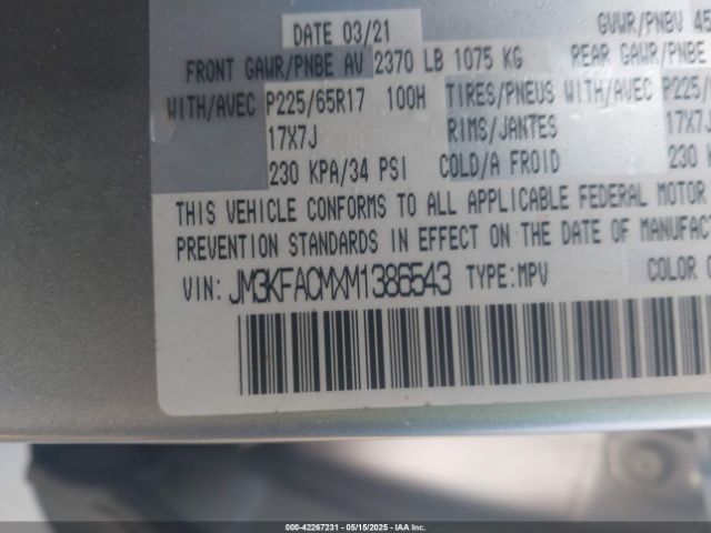 2021 MAZDA CX-5 JM3KFACMXM1386543 Photo 8