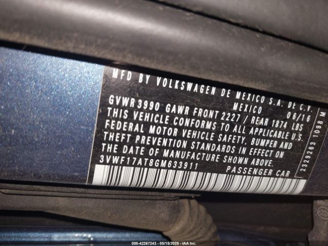 3VWF17AT8GM633911 Volkswagen Beetle 1.8t Classic