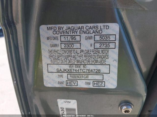 1996 JAGUAR VANDENPLAS SAJKX6744TC764728 Photo 8