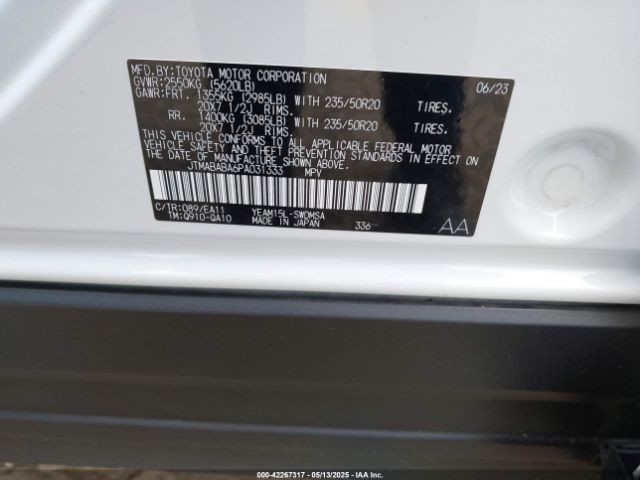 JTMABABA6PA031333 Subaru Solterra Limited