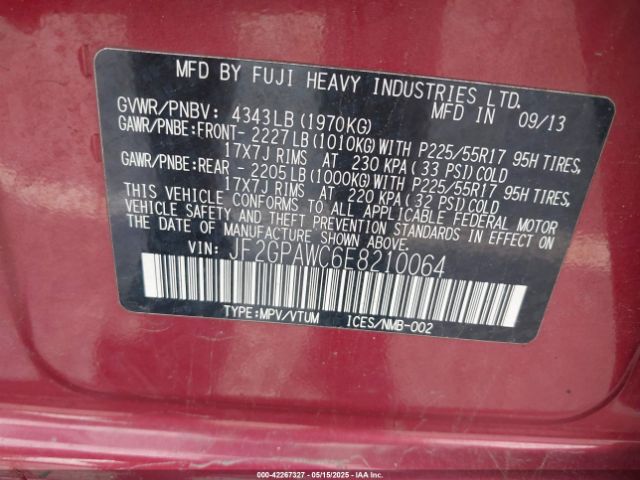 JF2GPAWC6E8210064 Subaru Xv Crosstrek 2.0i Premium