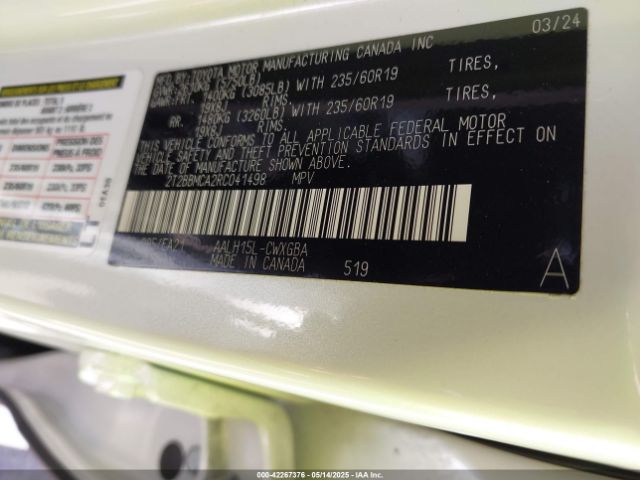 2024 LEXUS RX 350H 2T2BBMCA2RC041498 Photo 8