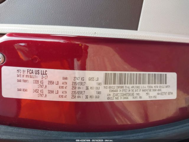 2017 CHRYSLER PACIFICA 2C4RC1DG0HR720105 Photo 8