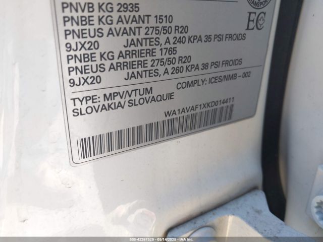 2019 AUDI Q8 WA1AVAF1XKD014411 Photo 8