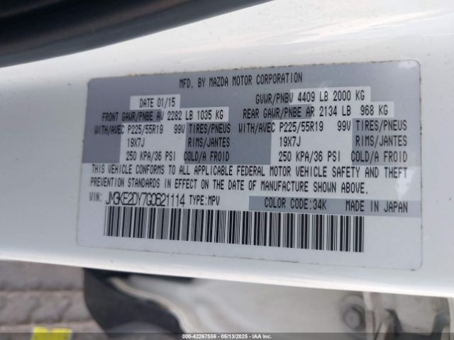 JM3KE2DY7G0621114 Mazda Cx-5 Grand Touring
