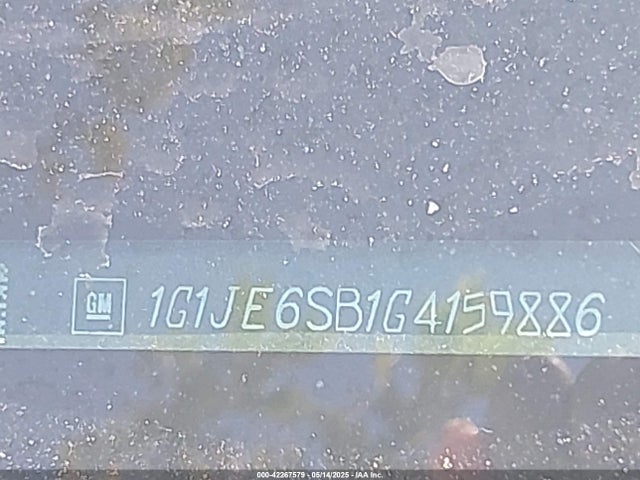 1G1JE6SB1G4159886 Chevrolet luv - vvt, alum, e85 max