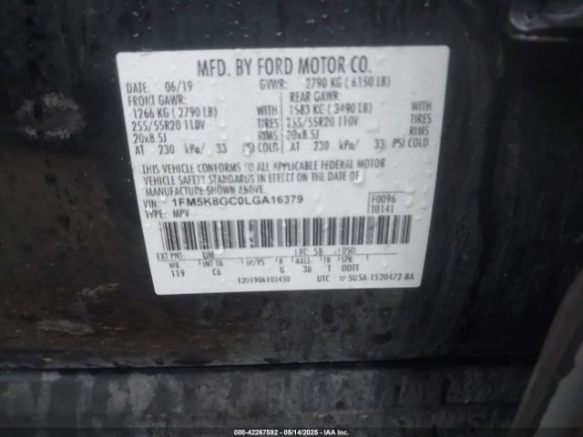 2020 FORD EXPLORER 1FM5K8GC0LGA16379 Photo 8