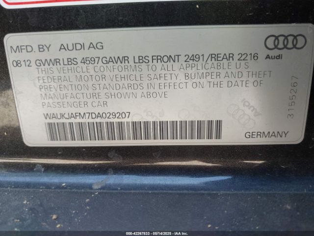 2013 AUDI A3 WAUKJAFM7DA029207 Photo 8