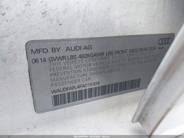 WAUDFAFL4FA016306 Audi A4 2.0t Premium