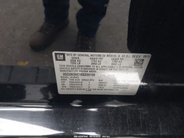 3GCUKSEC1EG230109 Chevrolet Silverado 1500 1lz