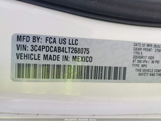 2020 DODGE JOURNEY 3C4PDCAB4LT268075 Photo 8