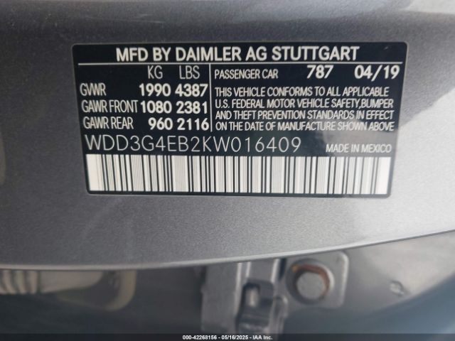 2019 MERCEDES-BENZ A 220 WDD3G4EB2KW016409 Photo 8