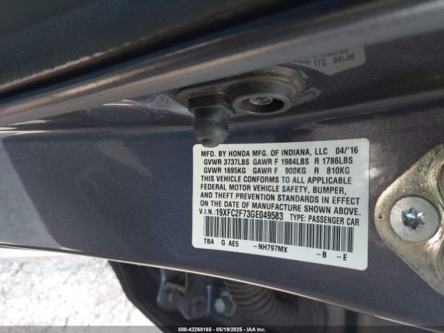 19XFC2F73GE049583 Honda CIVIC EX