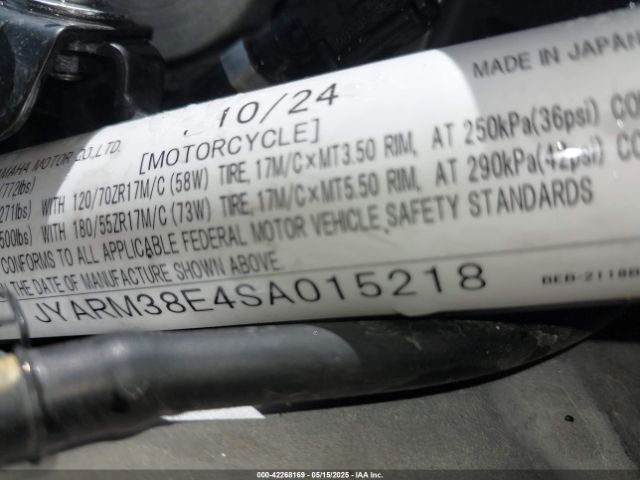 2025 YAMAHA YZFR7 JYARM38E4SA015218 Photo 9