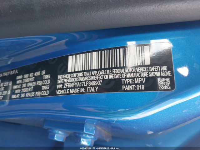 2020 FIAT 500X ZFBNFYA17LP849907 Photo 8